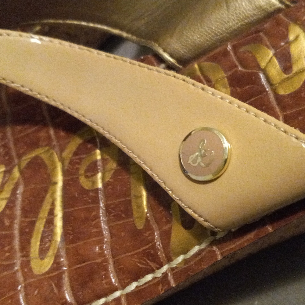 Sam Eldeman Cork Wedge Sandals Size 7.5 - Picture 3 of 8